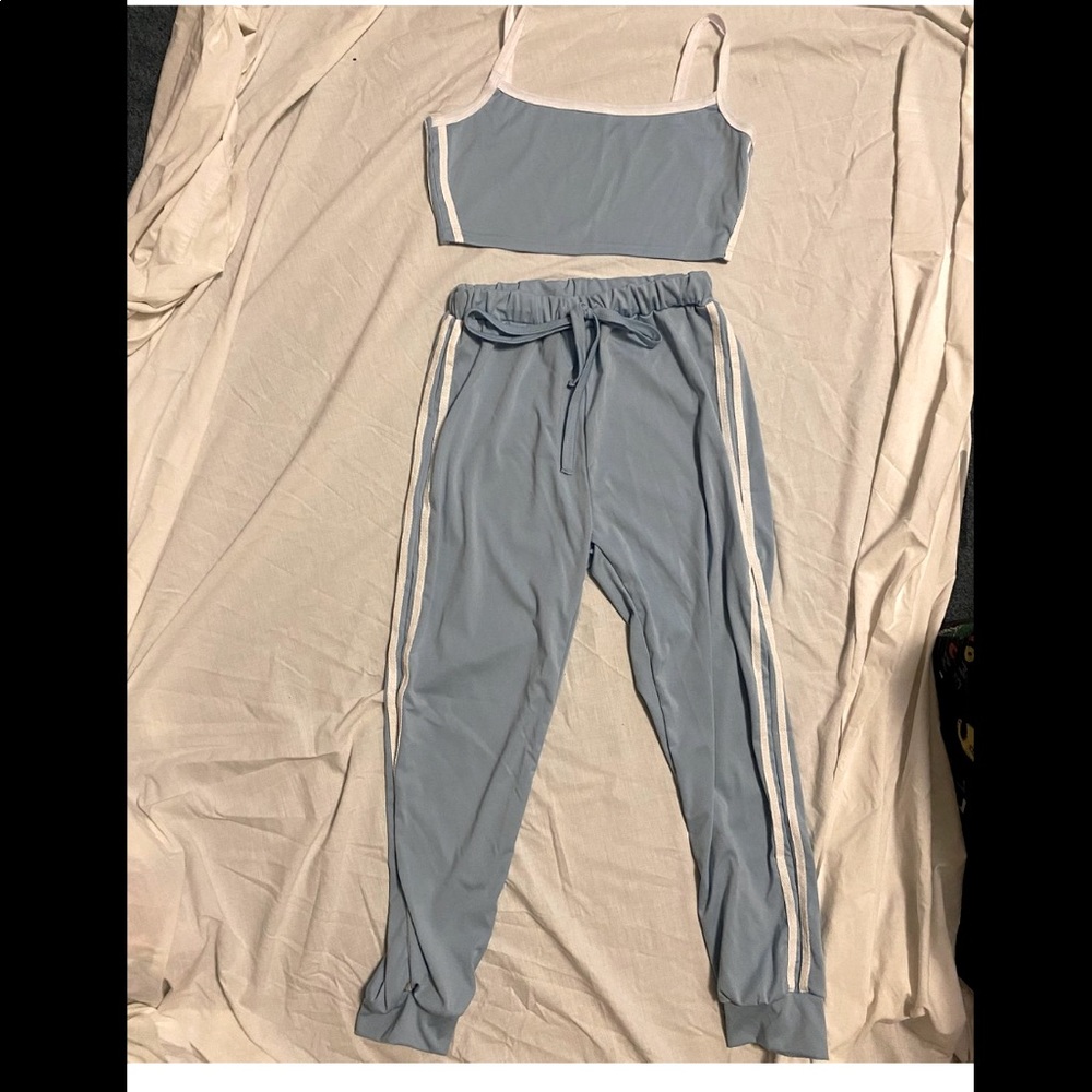 Dusty blue workout set